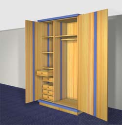Schrank geöffnet